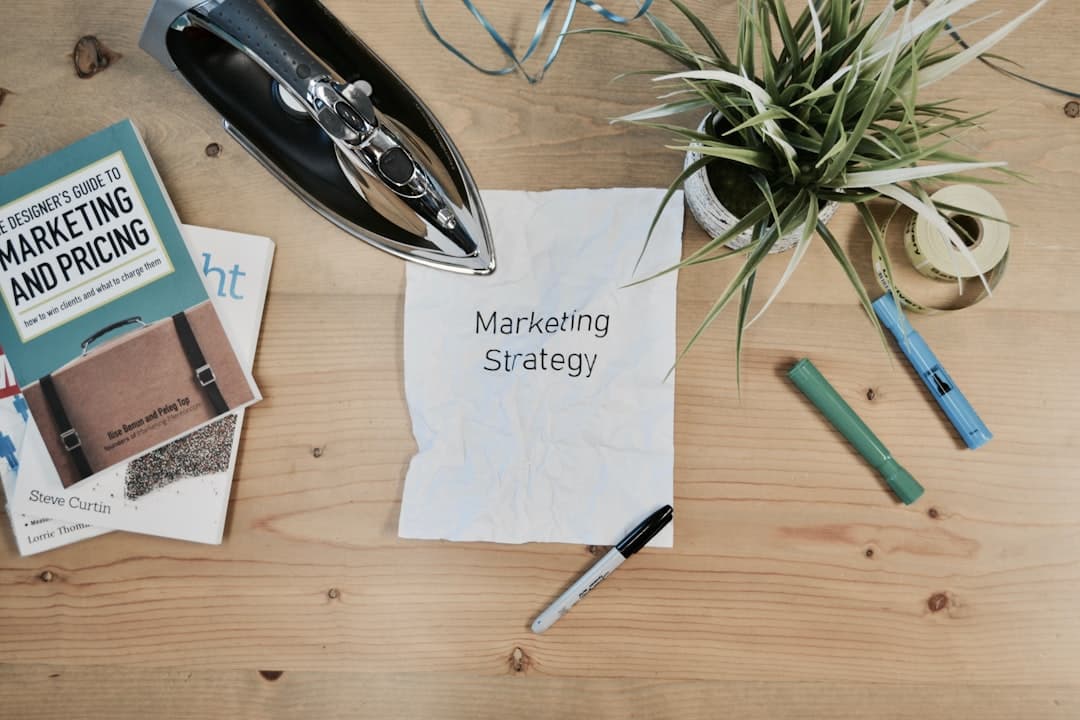 contentmarketing — white printing paper with Marketing Strategy text